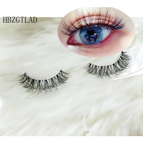 NEW 1pair Lashes 3D Mink Strip Lash Reusable False Eyelashes Crisscross Dramatic Lashes Lightweight Invisible Band Eye Lashes