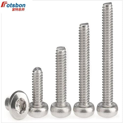 M8/M10 Hexalobular Socket Pan Head Screws Vis Six-Lobe Round Head Screw Bolt Machine Socket Bolts 304 Stainless Steel ISO14583