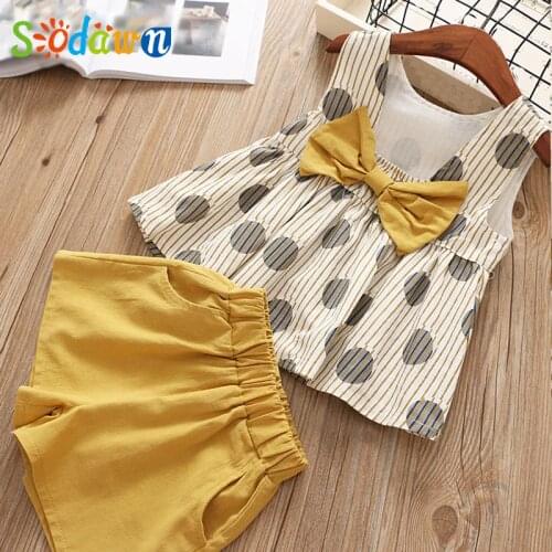 Sodawn New Children Clothing Fashion Girls Clothes Cute Heart Print+Skirt 2Pcs Childrens Suit Kids Girls Clothing Sets