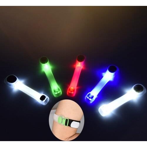 LED Slap Armband Lights Night Running LED Safety Light Armband Reflective Bracelet Glow Band for Running Bicycle Rider 2 Modes