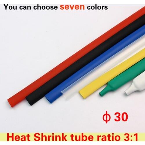 1.22meter/lot 30mm Heat Shrink Tube with Glue Adhesive Lined 3:1 Shrinkage Dual Wall Shrink Tubing Wrap Wire Cable kit