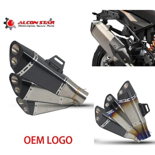 Alconstar Motorcycle AK Exhaust Escape For R1 R6 R3 Z900 CB600 Modified Uiversal Motorbike Laser SC Scooter Muffler