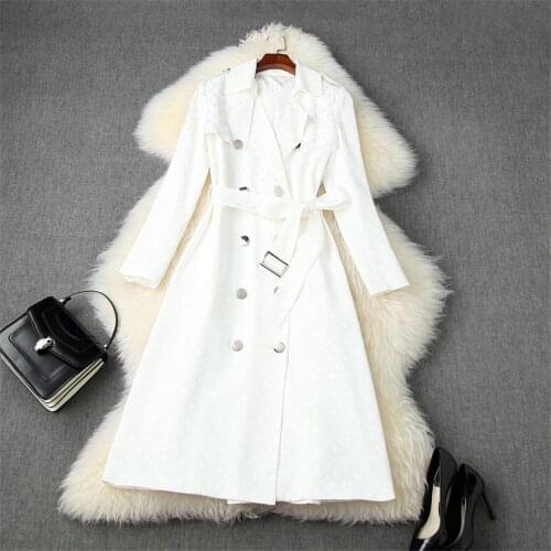 High Quality Fashion Autumn Trench Coat for Women 2020 Elegant Turn Down Collar Long Winter Coats Windbreaker Outerwear
