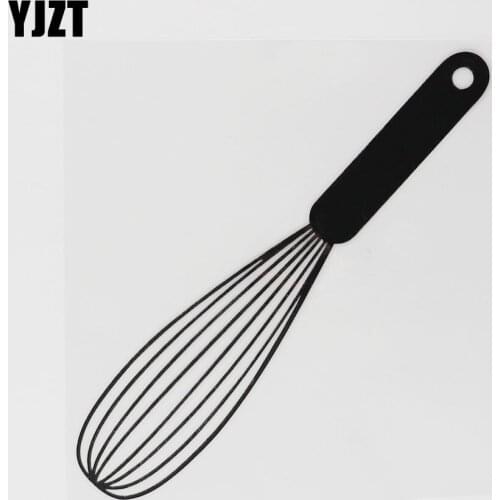 YJZT 13.6CM×13.4CM Manual Egg Beater Car Sticker Baking Products Vinyl Decal Black/Silver 13E-0087
