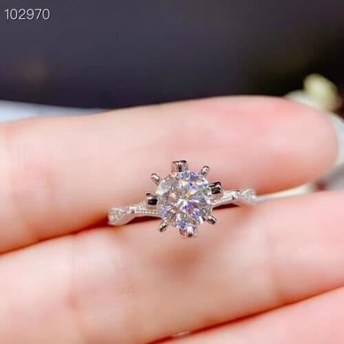2020 new crackling moissanite gemstone ring for women jewelry engagement ring for wedding 925 silver ring birthday gift love
