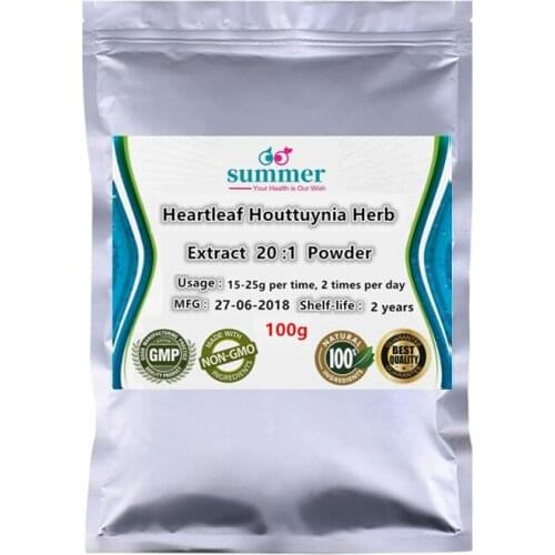 100-1000g Pure Heartleaf Houttuynia Herb extract 20:1 powder,Houttuynia,cordate houttuynia extract for enhance immunity