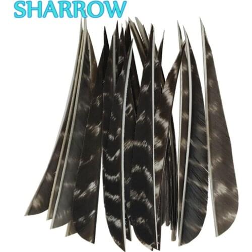 50Pcs Arrow Feathers Fletches 5" Natural Turkey Fletching Vanes Right Wing Arrow DIY Tools Practice Shooting Archery Accessories