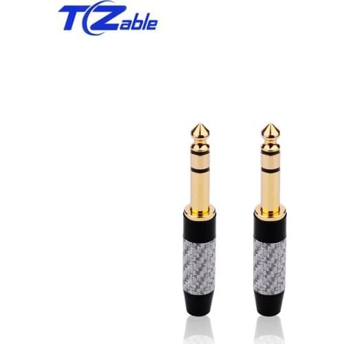 6. 5MM Plug 6. 35MM Male To Male Connector Mono Audio Plug Jack For Amplifier Microphone Mixer Speaker Plug Conversion Connector