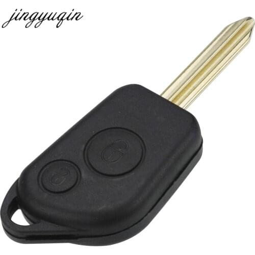 Jingyuqin 10pcs/lot Car Key Remote Fob Shell For Citroen Elysee Saxo Xsara Picasso Berlingo Uncut Blade Key Case