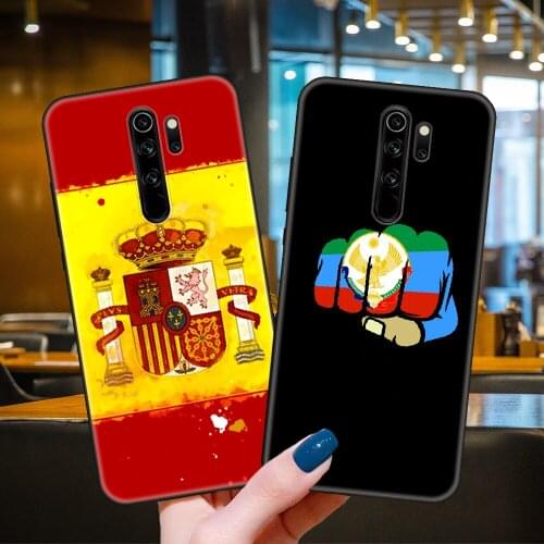 Phone Case For Xiaomi Redmi 7 7A 8 8A Note 8T 9 Pro 4 5 9S Black Cover Shell Tpu Bumper Trend Waterproof Coat Of Arms Dagestan
