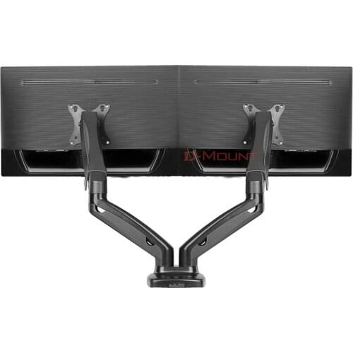DL-LDT13-2A 17-27" grommet clamp LCD double Monitor desktop stand Holder Arm gas Spring Full Motion TV Mount Loading 2-6.5 kgs