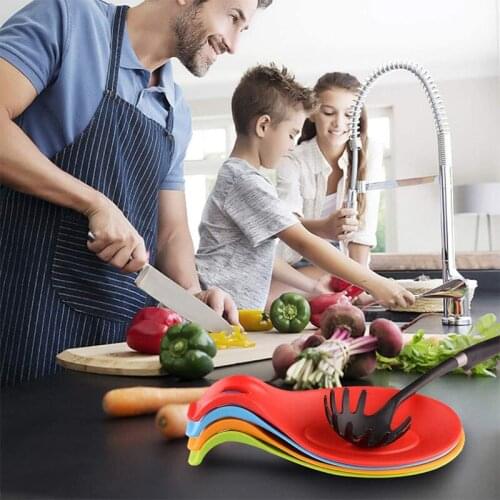 Food Grade Silicone Spoon Mat Silicone Heat Resistant Placemat Tray Spoon Pad Drink Glass Coaster Kitchen Tool Kitchen Utensil