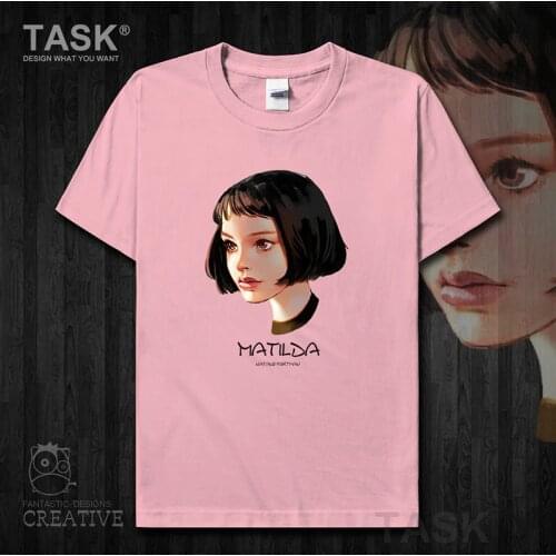 Movie This killer is not too cold Matilda mens t-shirt short sleeve clothes o-neck cotton graphics Tees Streetwear tops 02 0003