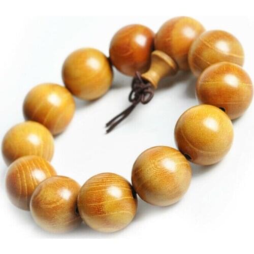 Good Tibetan Buddhism Yellow Sandalwood Beads Amulet Bracelet