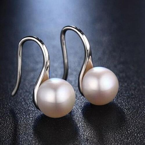 YOUHAOCC Classic Style Simple Artificial Big Pearl Ladies Earrings Fashion Jewelry Accessories Creative Earrings