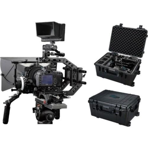 Tilta 3 DSLR Camera Shoulder Rig Kit Follow focus Carbon Matte Box & Safety case 15mm rod system FedEx Free shipping