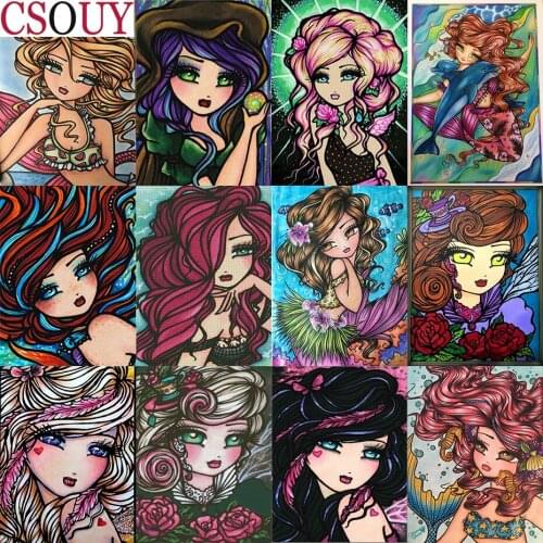 Cartoon Diy Diamond Painting Cross Stitch Lady Girls Baby Full Square/Round Diamond Embroidery Gift Home Decor Mosaic Needlwork