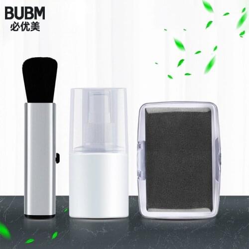 BUBM Multipurpose 3 In 1 Digital Cleaning Set Clear Screen Solution Magical Laptop Computer Monitor TV Cleaner Cloth Brush Kits