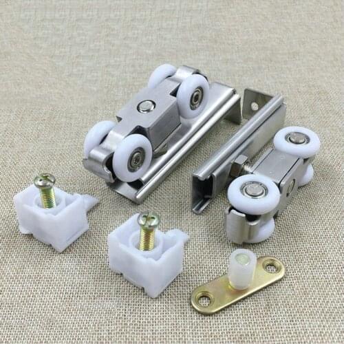 Door roller ultra-quiet wooden furniture sliding door pulley hanging track curtain nylon wheel glass bearing door hardware