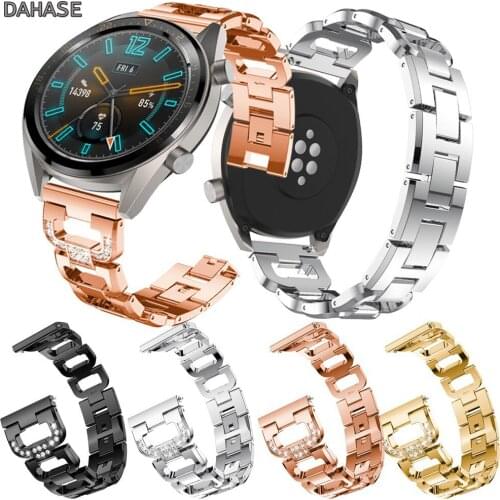 Women Watch Band For Huawei Watch GT Diamond Stainless Steel Strap For Samsung Galaxy Watch 46mm Band Gear S3 Strap Bracelet