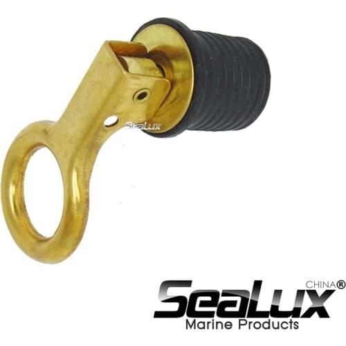 Sealux Compression Plug Rubber Brass snap handle drain plug 1 inch for Boat Yacht Fishing Marine accessories Hardware