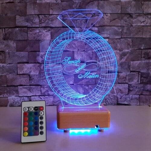 Modern New Led lamp 3 Size Led lamp-Personalized Name Date writable lamp Desk lamp