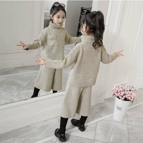High Quality 2020 New Spring Autumn Baby Girl Clothing Set Kids Toddler Girls Clothes 2Pcs Suit For Long Sleeve Sweater+Pants