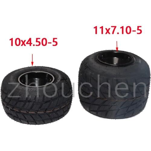 Rear wheel 11x7.10-5 Kart wheel rim Motor sport golf off-road vehicle drift tricycle 10x4.50-5 Front wheel rim and Kart tire