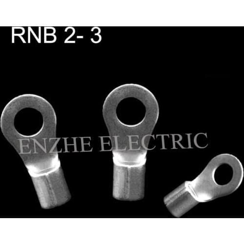 1000PCS insulated ring terminal RNB2-3/4/5/6/8/10 AWG16~14 Imax 27A 1.5-2.5mm2 O-shaped round cold-pressed terminal copper lug