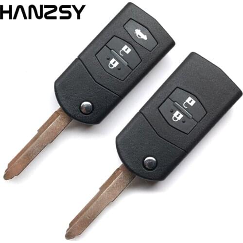 2/3 Buttons car Flip Folding key Case For MAZDA 2 3 5 6 RX8 MX5 Replacement Remote Key shell Cover blank Fob