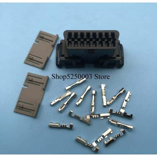 Freeshipping 2pcs OBD2 16Pin Female Connector OBD diagnostic plug (female) with pigtail