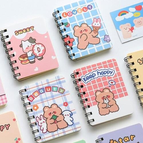 80 Sheets Kawaii Loose Leaf Notebook Vocabulary Word Hand Book Pocket English Memory Study Planner School Supplies Stationery