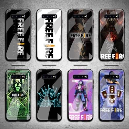 Shooting Game Free Fire Phone Case Tempered Glass For Samsung S20 Plus S7 S8 S9 S10 Note 8 9 10 Plus