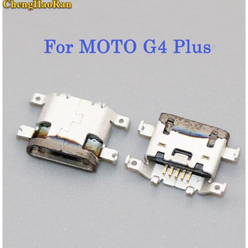 ChengHaoRan 5pcs For MOTO G4 Plus XT1641 XT1644 Brand new Micro mini USB jack socket Connector Charging Port dock plug 5 pin