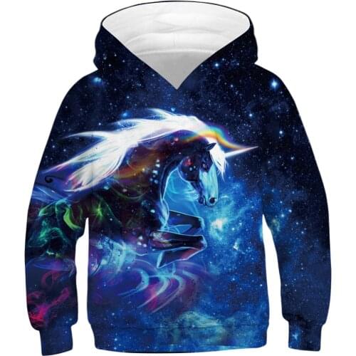 2021 Fashion Sale Children Hoodies Sweatshirt Girls Boys Horse Animal 3D Printed Thin Long Sleeve Kids Hoodie Toddler Hoody Coat