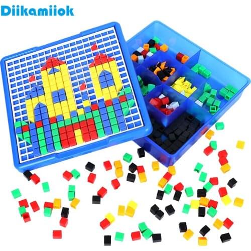 Kids Plastic 3D Jigsaw Puzzle Blocks Toy Baby Montessori Educational Learning Toys for Children Intellectual Puzzles Board Games