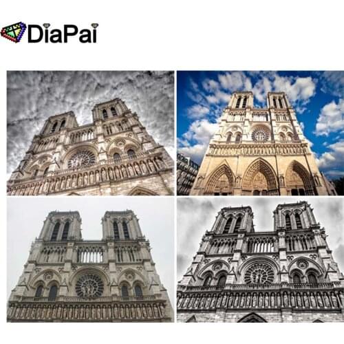 DIAPAI 5D DIY Diamond Painting 100% Full Square/Round Drill "Castle building landscape" 3D Embroidery Cross Stitch Home Decor