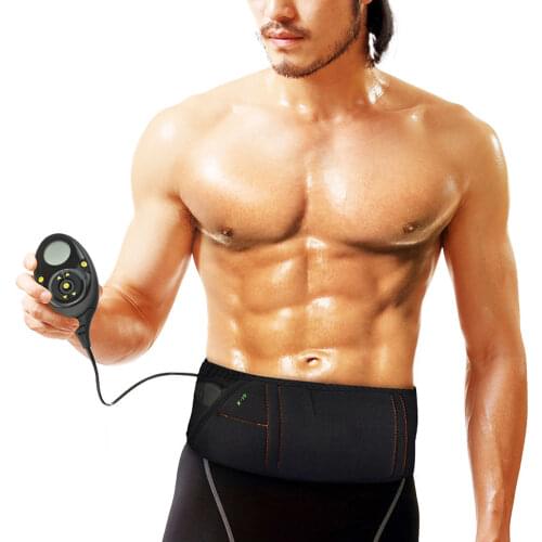 EMS electro stimulation Smart slimming massage belt Abs Abdominal Muscle Toner Core Abs Workout Belt 150 Intensity Levels