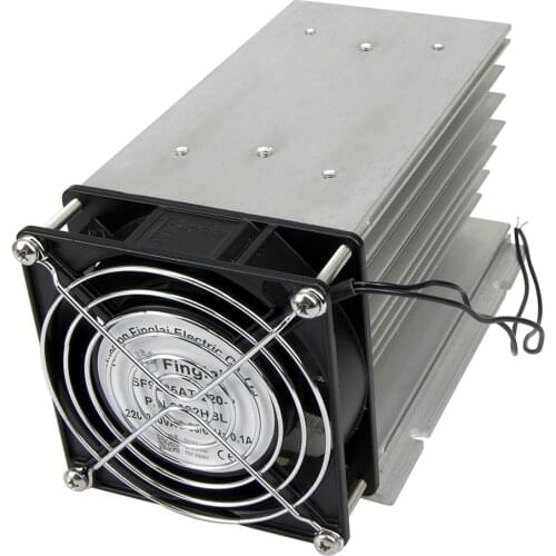 FHSI02F-150 AC 220V fan 150*100*95 mm 100A three phase solid state relay SSR heat sink radiator with protective cover