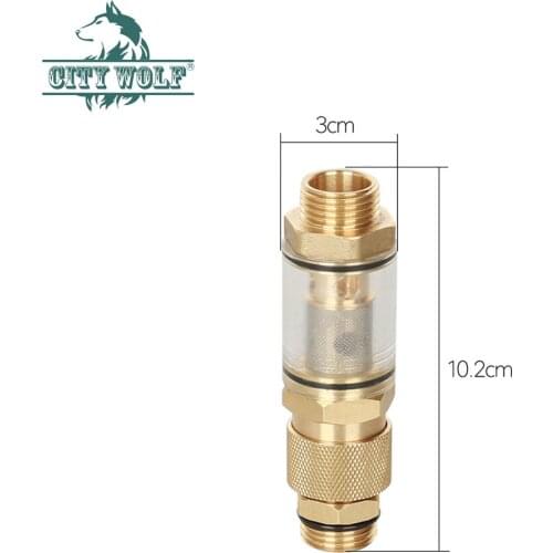 City wolf high pressure washer total brass inlet water filter 1/2 quick connector plug filter car washer accessory