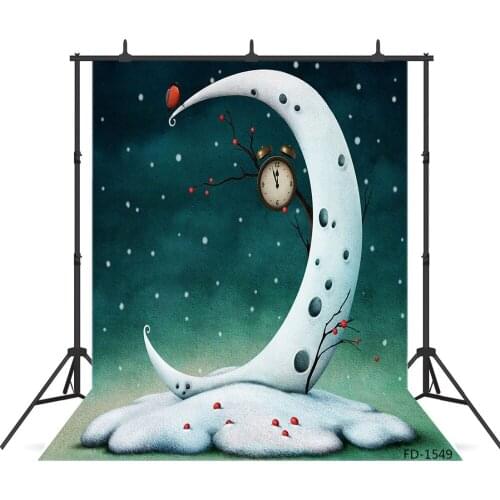 Meniscus Clock Photograph Background For Photo Shoot Child Kids Baby Shower New Born Vinyl Cloth Printed Backdrops Photo Studio