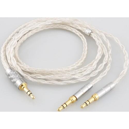 HiFi 16 Core OCC Silver Plated Headphone Upgraded Cable for Denon AH-D600, AH-D7200, AH-D7100, Focal Elear Headphone