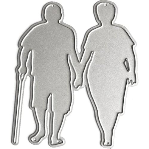 Husband and Wife Metal Cutting Dies Stencil Scrapbooking DIY Album Stamp Paper Card Mold Embossing Decoration Craft