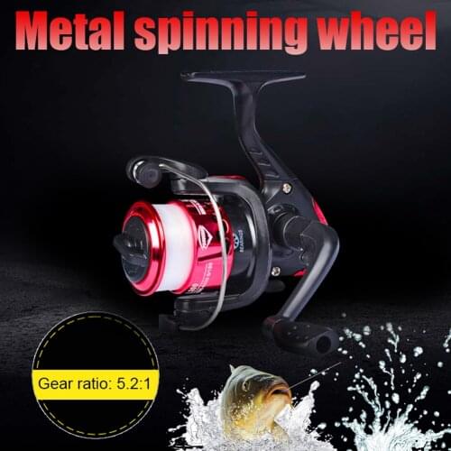 Sea Spinning Reels Metal Fishing Reel 5.2:1 Wheel Fishing Tackle Supplies for Outdoor Fishing Portable Accessories
