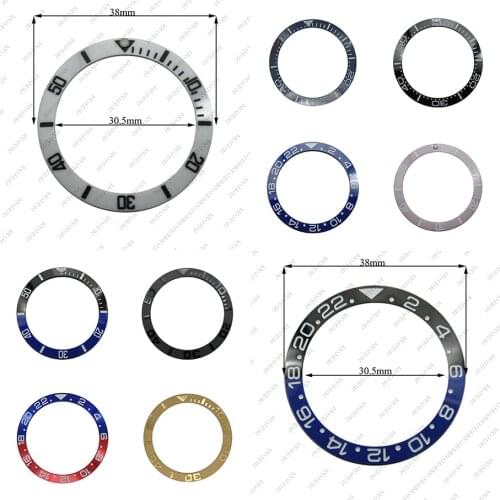 NEITON 38mm Ceramic Bezel Insert For 40mm Mens Watch Watches Replace Accessories Watch Face Watch Bezel Inserts Different