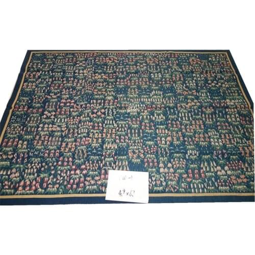 Hand Knitted Carpets Carpets For Living Room Pattern Square Rug Aubusson Carpet Natural Sheep Wool