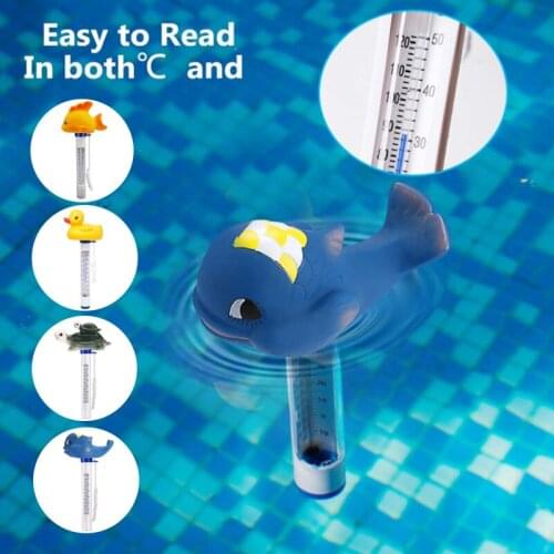 Cute Summer Portable Swimming Pool Thermometer Floating Thermometer Water Thermometer with String Bath Thermometer Spa Parts