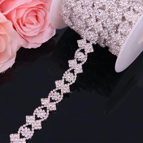 Fashion rhinestone belt trim by the yard Bridal bridesmaid dress Trim Applique for evening dress wedding dress sash belt