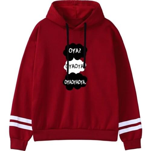 Oya oya oya - Haikyuu Anime Prints Womens Sweatshirt Splicing Fleece Hoody Spring Fleece Clothing Crewneck Pullover Female Hoody