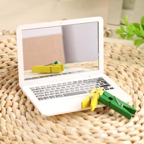 Portable Laptop Design Mini Pocket Mirror Dressing Makeup Girl Women Glass Gift Features laptop design unique and stylish.makeup